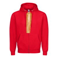 Red wooden baseball Zipper Hoodie - FaDigitalArtStudio