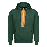 Sports Green wooden baseball Zipper Hoodie - FaDigitalArtStudio