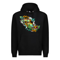 Black Mexico Map Premium Hoodie - RanaPortraitStore