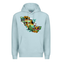 Blue Mist Mexico Map Premium Hoodie - RanaPortraitStore