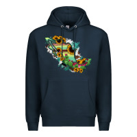 Navy Mexico Map Premium Hoodie - RanaPortraitStore