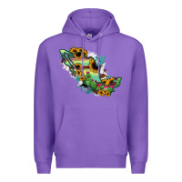 Purple Mexico Map Premium Hoodie - RanaPortraitStore