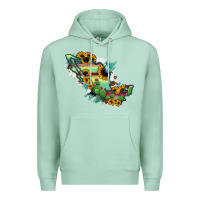 Seafoam Mexico Map Premium Hoodie - RanaPortraitStore