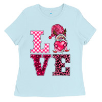 Baby Blue love gnomies Ladies Tee - BarkalooDesign