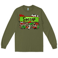 Army Green soccer sister with leopard Long Sleeve Tee - Zillion Design Studio