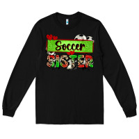Black soccer sister with leopard Long Sleeve Tee - Zillion Design Studio