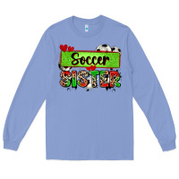 Colony Blue soccer sister with leopard Long Sleeve Tee - Zillion Design Studio