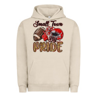 Pigment French Oak small town big pride red Urban Hoodie - MaliasSmallBusiness