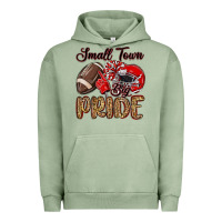 Pigment Oil Green small town big pride red Urban Hoodie - MaliasSmallBusiness