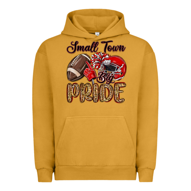 Small Town Big Pride Red Urban Hoodie by MaliasSmallBusiness | Teevron