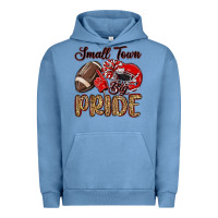 Pigment Pebble Blue small town big pride red Urban Hoodie - MaliasSmallBusiness
