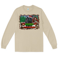 Mushroom merry christmas black angus cattle and farm Long Sleeve Tee - RanaPortraitStore