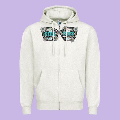 Girl Boss Zipper Hoodie Designed By Sublimationcraftshop