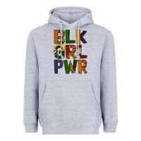 Heather Grey black girl power Heavyweight Hoodie - BundleAndBundleShop