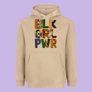Black Girl Power Heavyweight Hoodie Designed By Bundleandbundleshop