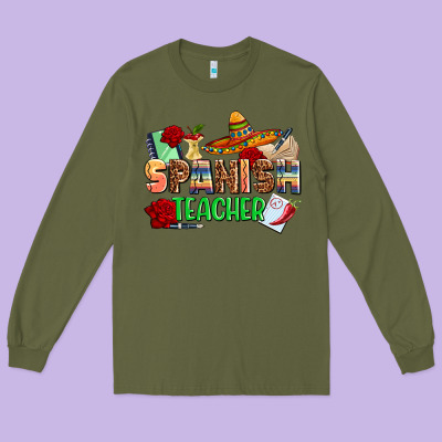 Spanish Teacher Long Sleeve Tee Designed By Adodesignshop
