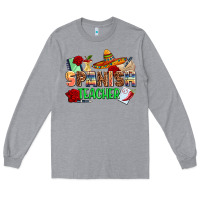Heather Grey spanish teacher Long Sleeve Tee - AdoDesignShop