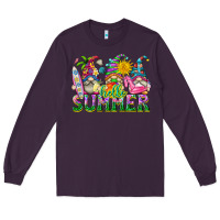 Plum hello summer gnome Long Sleeve Tee - texasbilliewilder