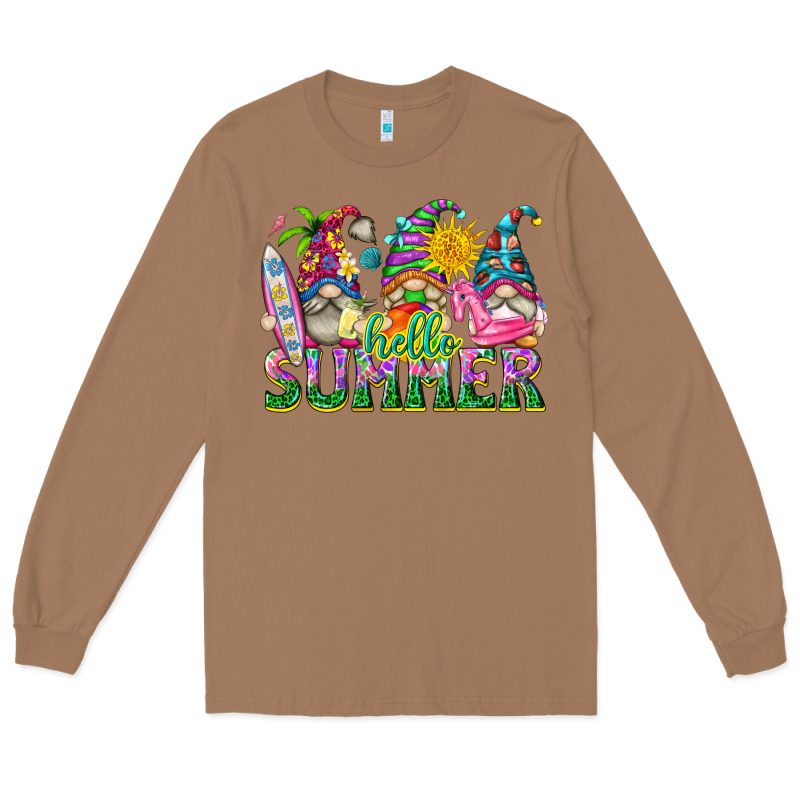 Hello Summer Gnome Long Sleeve Tee by texasbilliewilder | Teevron