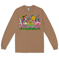 Toasted Coconut hello summer gnome Long Sleeve Tee - texasbilliewilder