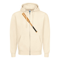 Sandshell wooden softball bat Zipper Hoodie - FaDigitalArtStudio