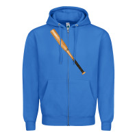 True Royal wooden softball bat Zipper Hoodie - FaDigitalArtStudio