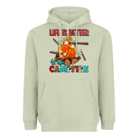 Matcha life is better by the campfire with marshmallows Heavyweight Hoodie - AdoDesignShop