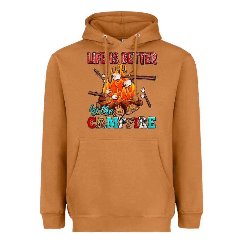 Life Is Better By The Campfire With Marshmallows Heavyweight Hoodie by AdoDesignShop | Teevron