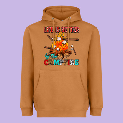 Life Is Better By The Campfire With Marshmallows Heavyweight Hoodie Designed By Adodesignshop