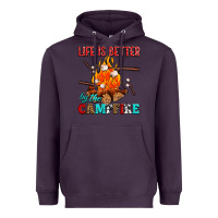 Plum life is better by the campfire with marshmallows Heavyweight Hoodie - AdoDesignShop