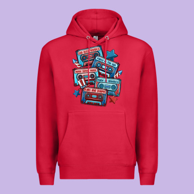 Usa America Cassette Tapes Premium Hoodie Designed By Maliassmallbusiness
