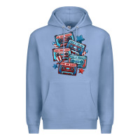 Colony Blue usa america cassette tapes Premium Hoodie - MaliasSmallBusiness