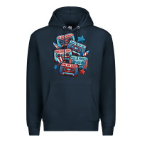 Navy usa america cassette tapes Premium Hoodie - MaliasSmallBusiness