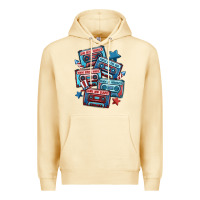 Pina Colada usa america cassette tapes Premium Hoodie - MaliasSmallBusiness
