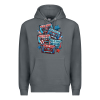 Rock usa america cassette tapes Premium Hoodie - MaliasSmallBusiness