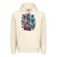 Sandshell usa america cassette tapes Premium Hoodie - MaliasSmallBusiness