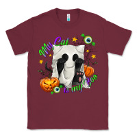 Burgundy My Cat Is My Boo Classic Tee - texasbilliewilder