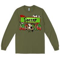 Army Green soccer nana with leopard Long Sleeve Tee - Zillion Design Studio