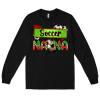 Black soccer nana with leopard Long Sleeve Tee - Zillion Design Studio