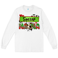 White soccer nana with leopard Long Sleeve Tee - Zillion Design Studio