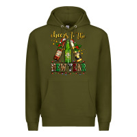 Army Green cheers to the new year with beers Premium Hoodie - AdoDesignShop