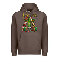 Coffee cheers to the new year with beers Premium Hoodie - AdoDesignShop
