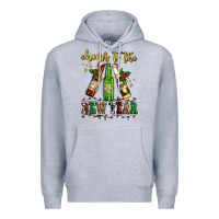 Heather Grey cheers to the new year with beers Premium Hoodie - AdoDesignShop