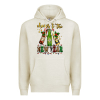 Oatmeal Heather cheers to the new year with beers Premium Hoodie - AdoDesignShop