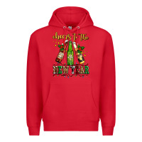 Red cheers to the new year with beers Premium Hoodie - AdoDesignShop