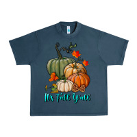 Midnight Navy Happy Fall Y'all Pumpkins Urban Heavy Tee - RanaPortraitStore