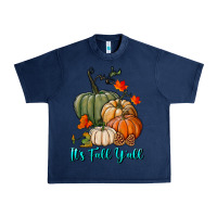 Navy Happy Fall Y'all Pumpkins Urban Heavy Tee - RanaPortraitStore