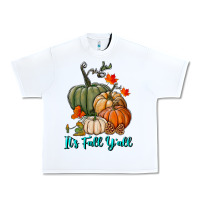 White Happy Fall Y'all Pumpkins Urban Heavy Tee - RanaPortraitStore