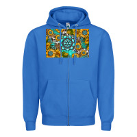 True Royal western turquoise and sunflowers skinny metal can holder Zipper Hoodie - HRA Design Shop