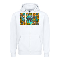 White western turquoise and sunflowers skinny metal can holder Zipper Hoodie - HRA Design Shop